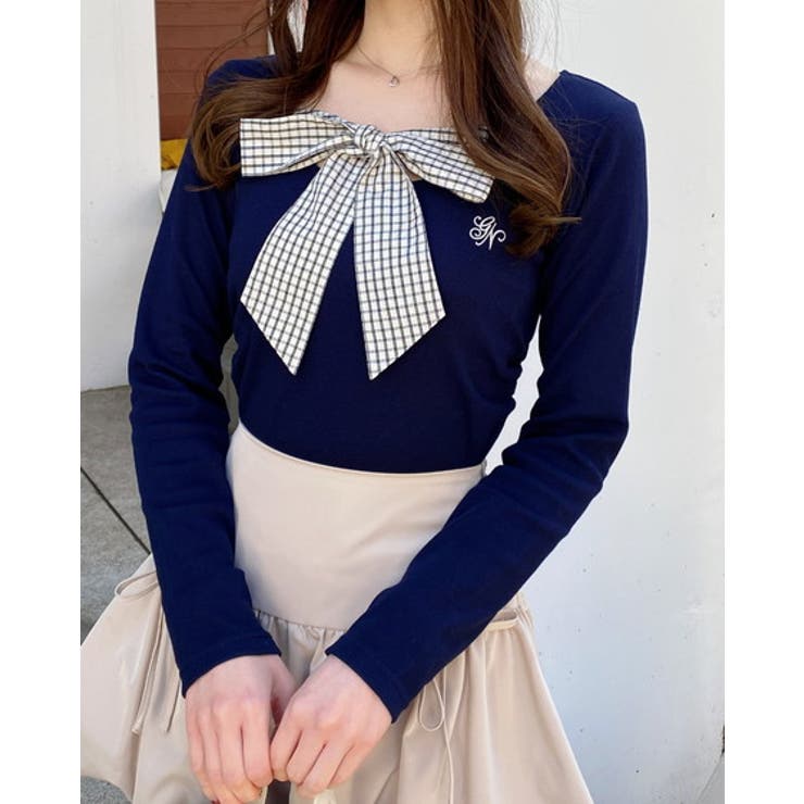 コン | チェックリボンレイヤードTOPs | INGNI 