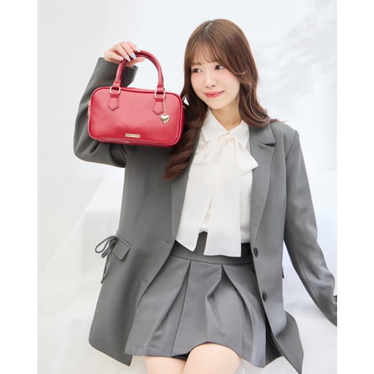 アカ | ハートチャーム付ボストンバッグ | INGNI 