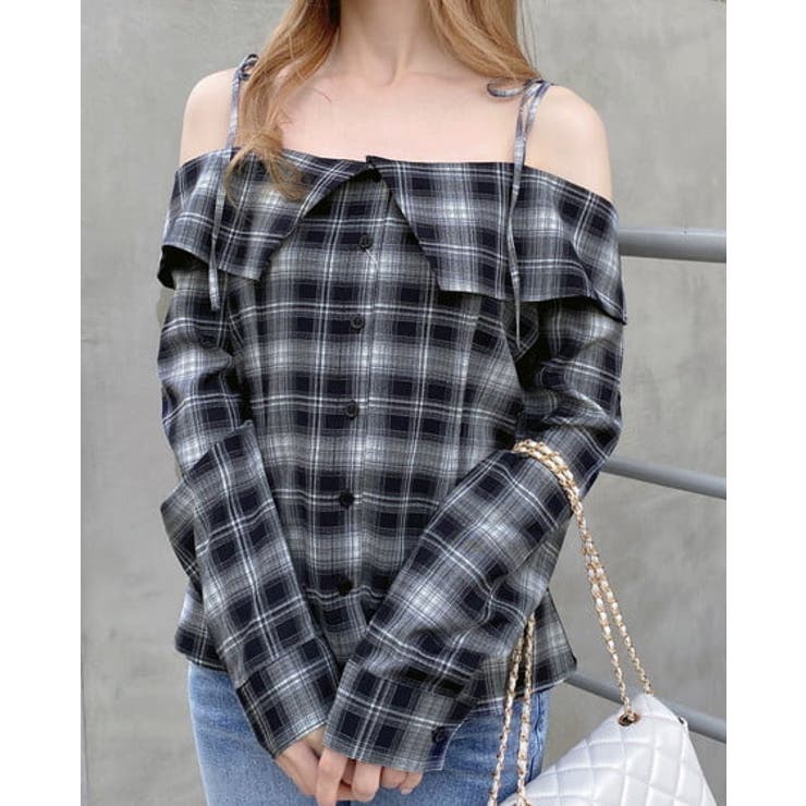 コン/チェック | オフショルチェックシャツ | INGNI 