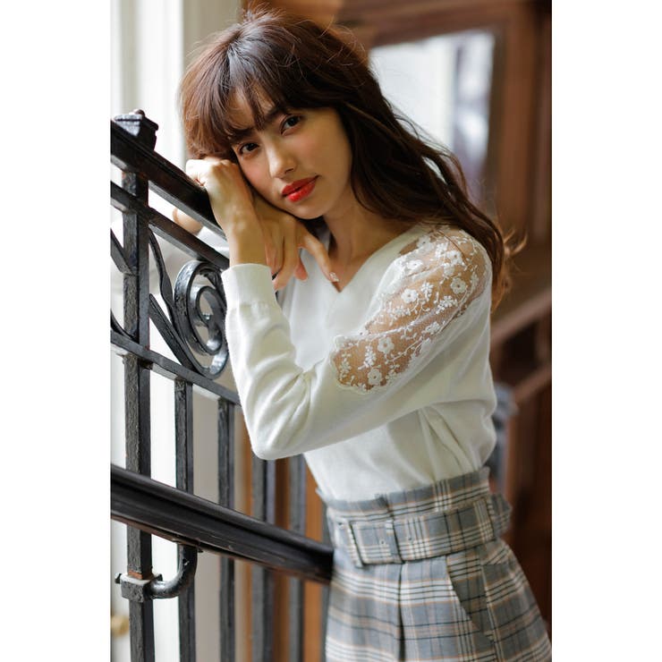 18ss 肩シアーレースニット 品番 Ingw Ingni イング のレディースファッション通販 Shoplist ショップリスト