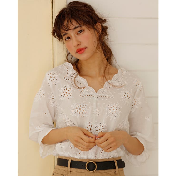 2018春夏】パンチングレース/TOPS[品番：INGW0002573]｜INGNI