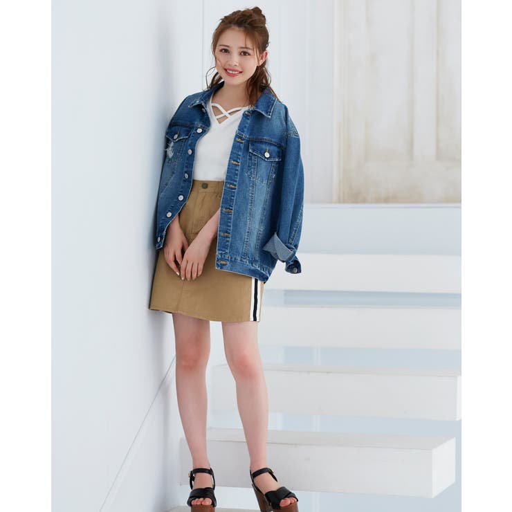 リブフロントクロス／Vネックトップス[品番：INGW0002854]｜INGNI