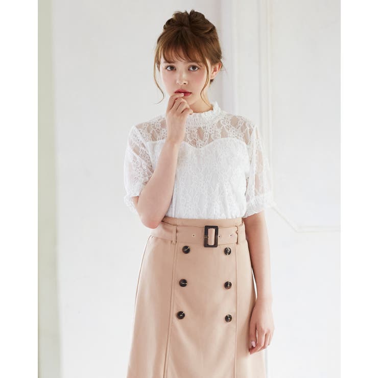ハイネックレース／トップス[品番：INGW0003483]｜INGNI