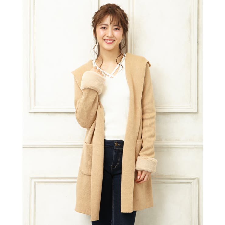 袖ファー付きフードコーディガン[品番：INGW0004507]｜INGNI （イング  