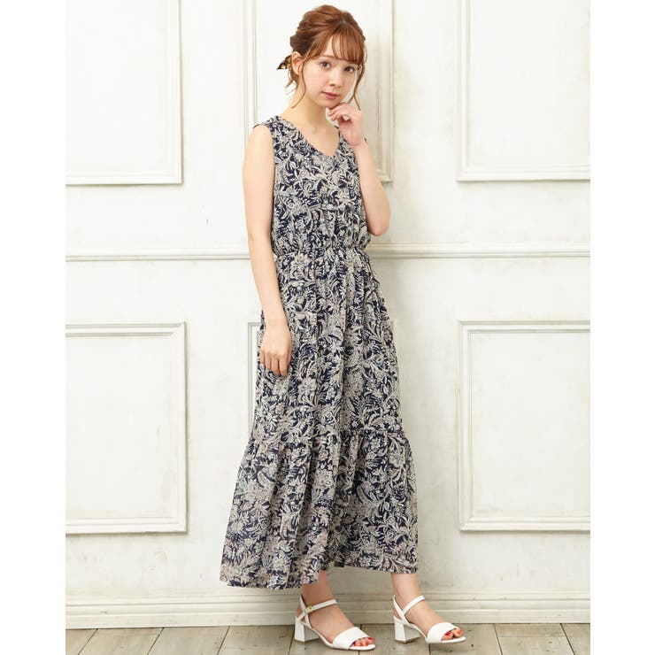 ペイズリー柄シフォンティアード Op 品番 Ingw Ingni イング のレディースファッション通販 Shoplist ショップリスト