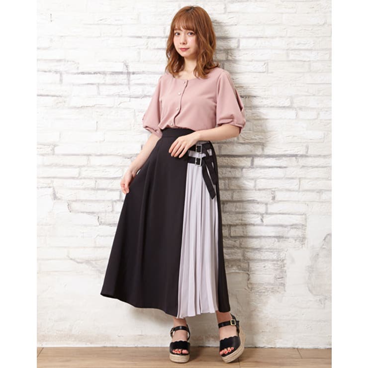 サイドベルトプリーツ切替/SK[品番：INGW0005065]｜INGNI （イング）の  