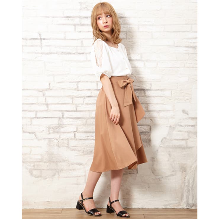 ナシポン袖レースいろいろボタン付TOPS[品番：INGW0005083