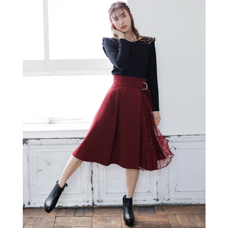 肩フリルBACKリボン長袖TOPS[品番：INGW0005295]｜INGNI （イング