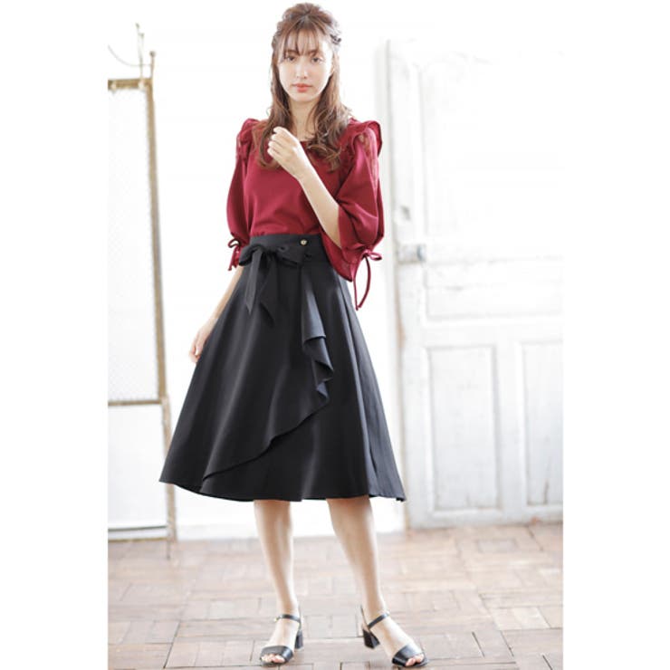 ナシポン肩フリル袖われレース7分袖[品番：INGW0005275]｜INGNI