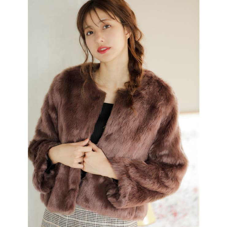 ノーカラーエコファーショートCT[品番：INGW0005434]｜INGNI