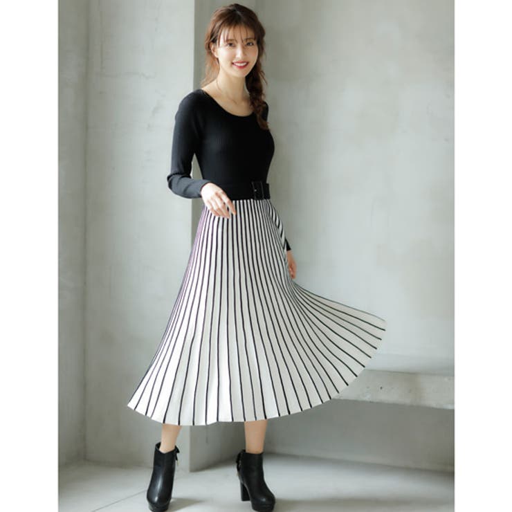 ベルト付プリーツニットワンピース 品番 Ingw Ingni イング のレディースファッション通販 毎日送料無料 Shoplist ショップリスト