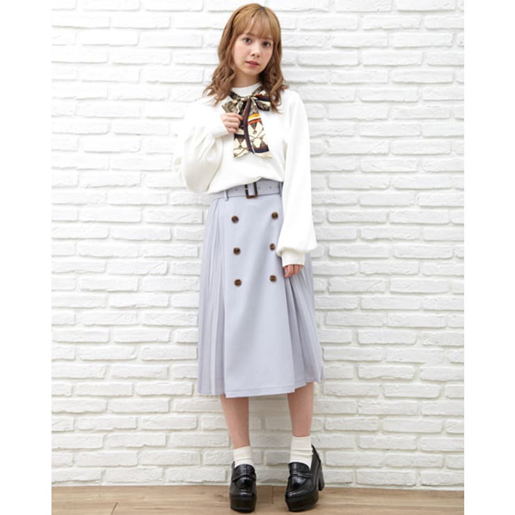 nknit ンニット　スカーフ カラー　ニット Cookie Chocolate / 【1/17(木)21:00〜ブラック再販決定】スカーフ付き