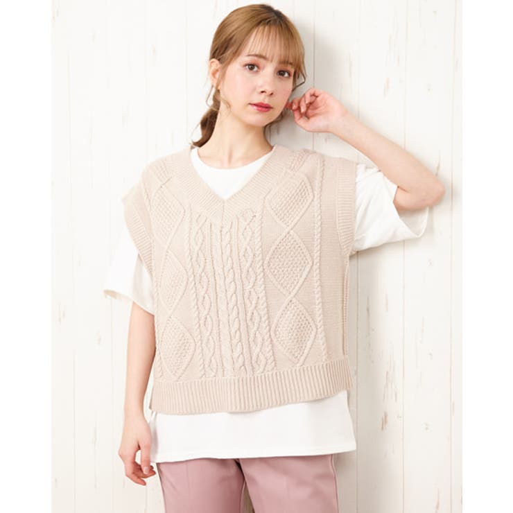 7G CO/ACケーブルニットベスト[品番：INGW0005742]｜INGNI （イング