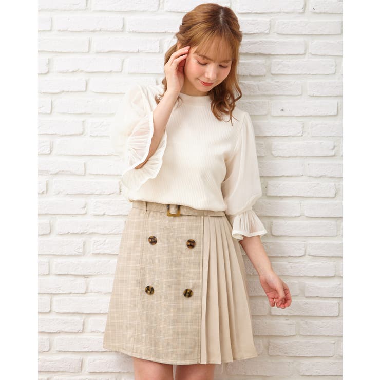 チェック柄トレンチ台形 Sk 品番 Ingw Ingni イング のレディースファッション通販 Shoplist ショップリスト