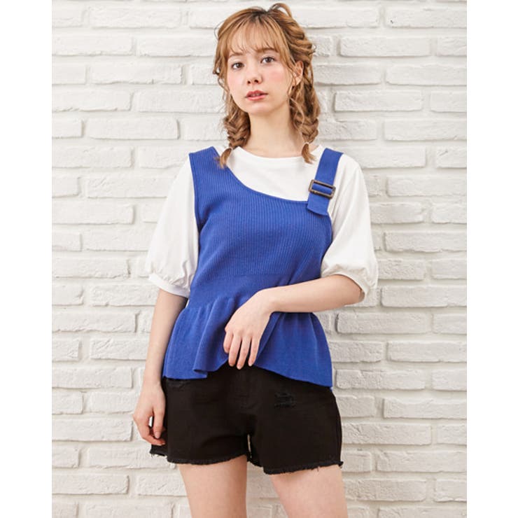 12Gペプラムニットビスチェ+半袖T/SET | INGNI  | 詳細画像6 