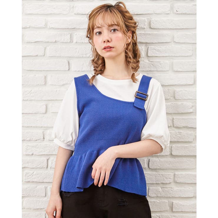 12Gペプラムニットビスチェ+半袖T/SET | INGNI  | 詳細画像1 