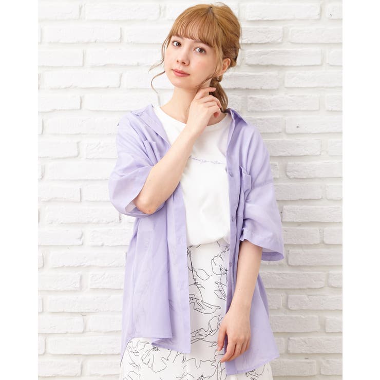 専用JG249鑑付★在庫整理特価 シースルー半袖シャツ／デザインブラウス｜INGNI(イング) 公式通販