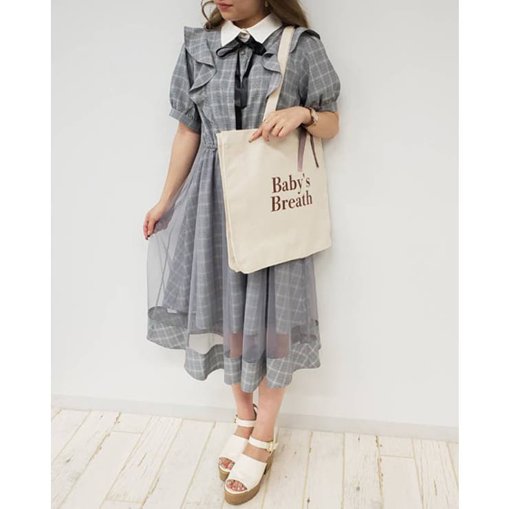 ＆ellery アンドエルシー 即完売　チェック柄フリルワンピース 新品 And Couture ワンピース ラッフルフリルチェックワンピース