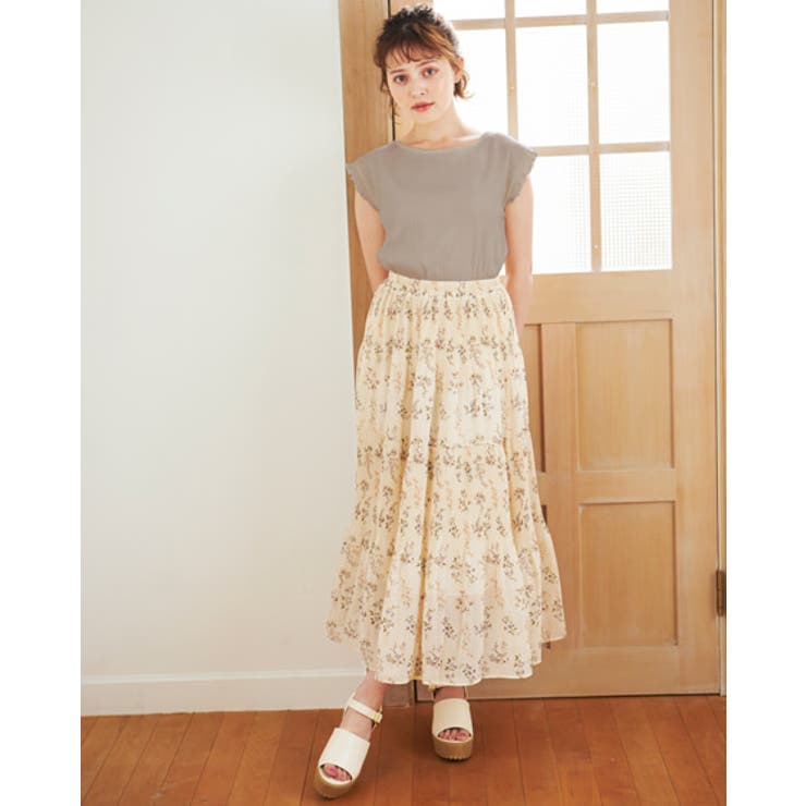 花柄シフォンティアード/SK[品番：INGW0006011]｜INGNI （イング）の  