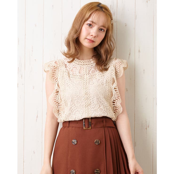 レースノースリーブトップス[品番：INGW0006021]｜INGNI