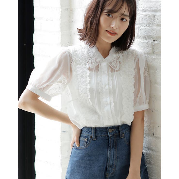シアーレース刺繍/BL[品番：INGW0006091]｜INGNI （イング）の 