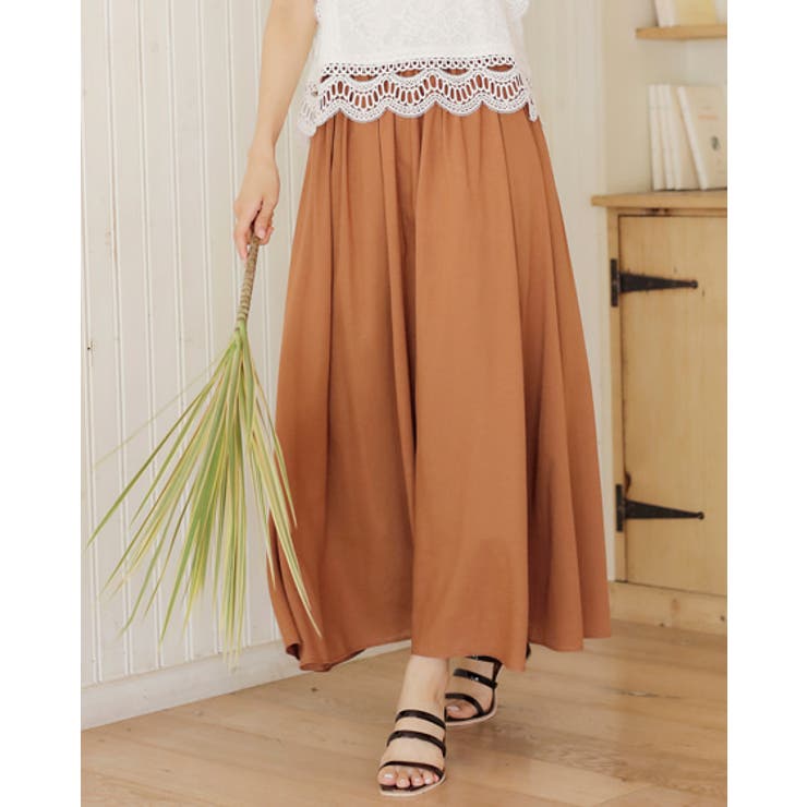 RY麻ギャザー/SK[品番：INGW0005892]｜INGNI （イング）のレディース