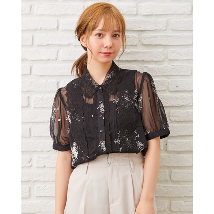 シアーレース刺繍/BL[品番：INGW0006091]｜INGNI （イング）の 