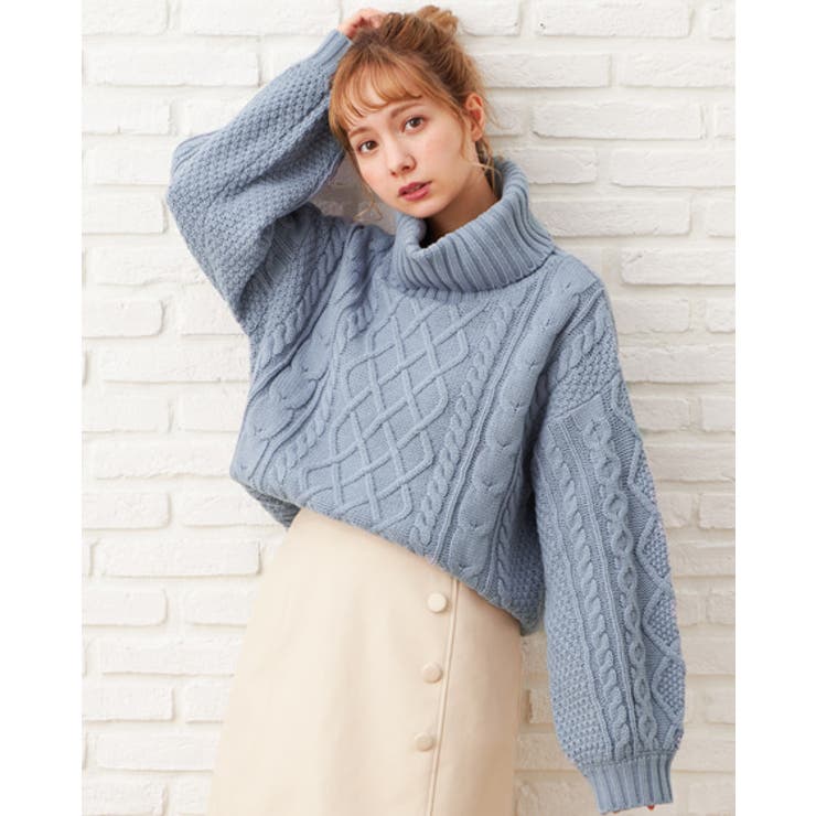 3gケーブルオフタートルニット 品番 Ingw Ingni イング のレディースファッション通販 Shoplist ショップリスト