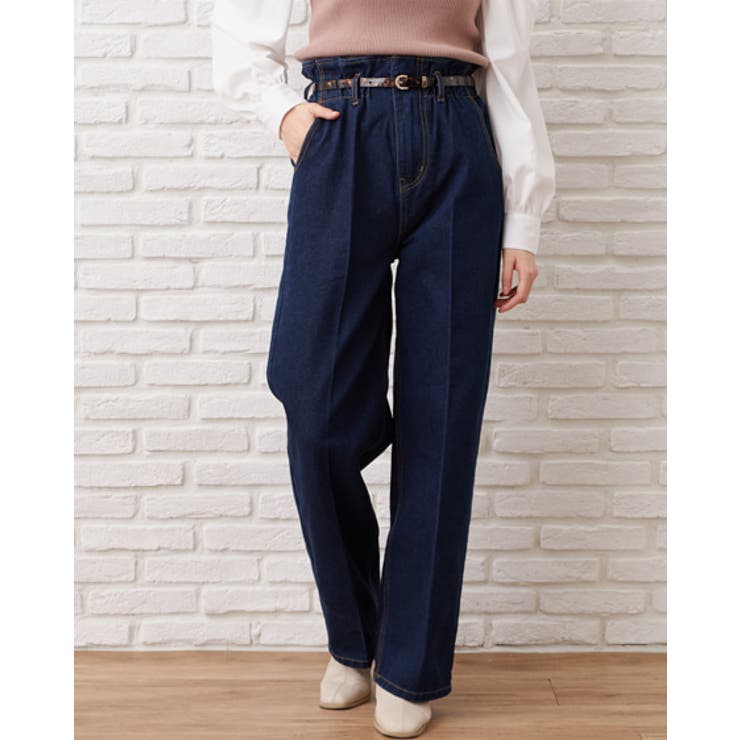 ベルト付デニムワイドパンツ[品番：INGW0006194]｜INGNI
