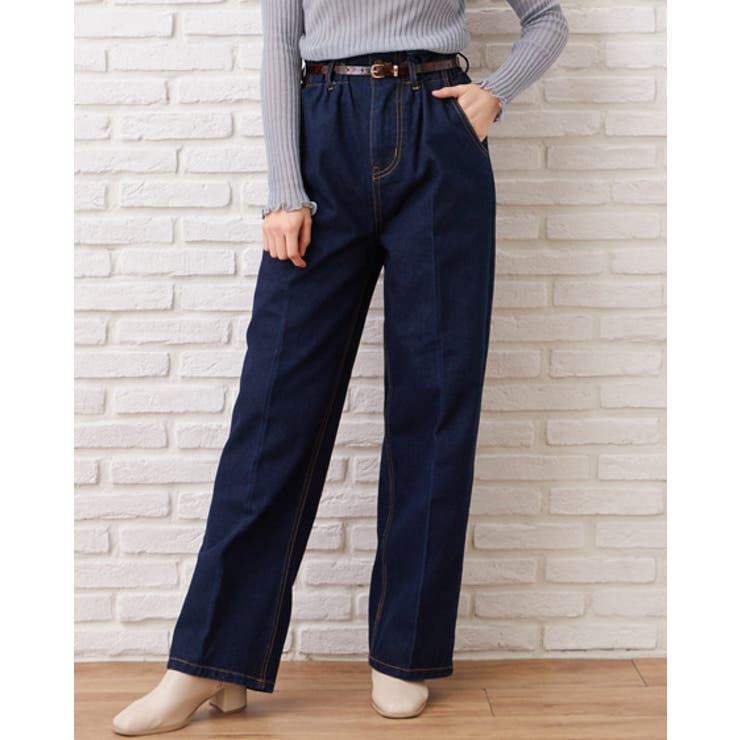 ベルト付デニムワイドパンツ 品番 Ingw Ingni イング のレディースファッション通販 Shoplist ショップリスト