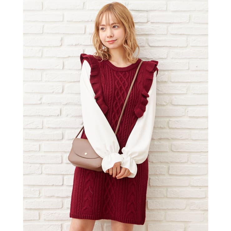 袖異素材ケーブルop 品番 Ingw Ingni イング のレディースファッション通販 Shoplist ショップリスト