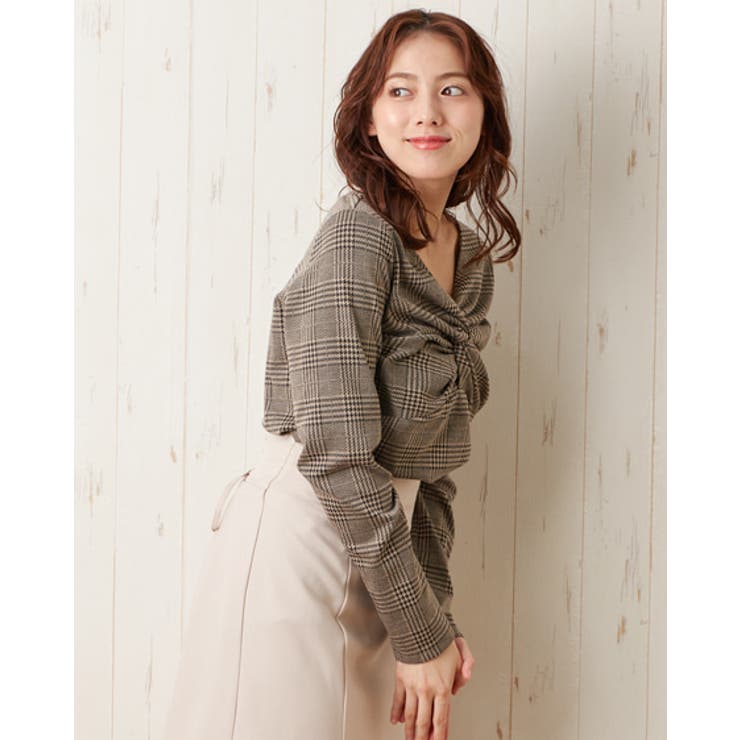 グレンチェックねじれTOPS [品番：INGW0006586]｜INGNI （イング）の 