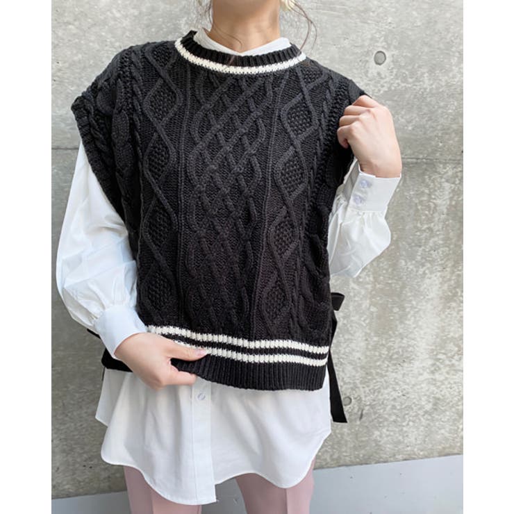3gライン入りケーブルベスト シャツset 品番 Ingw Ingni イング のレディースファッション通販 Shoplist ショップリスト