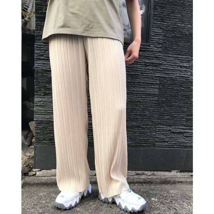 PLATS PLAT アイボリー プリーツパンツ PLATS PLAT アイボリー