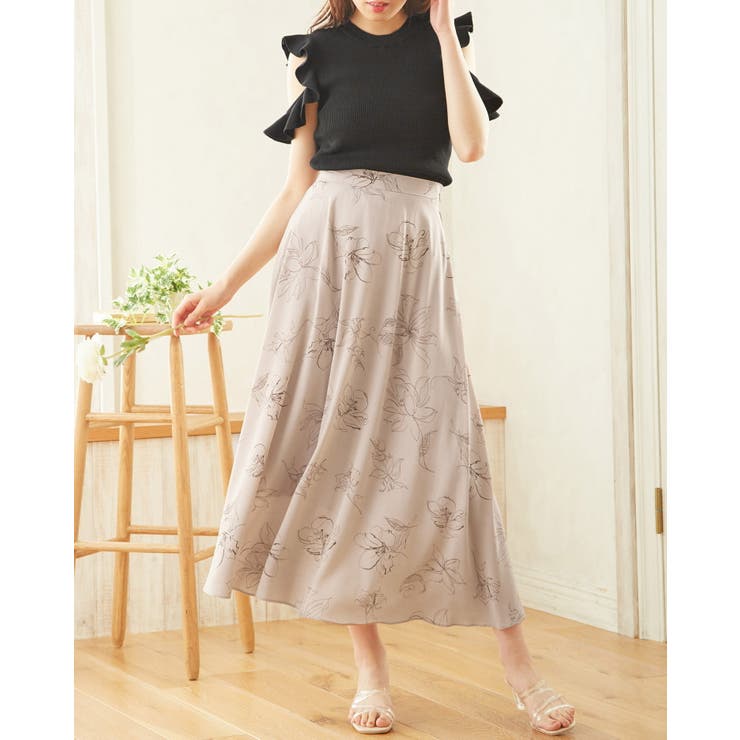 線画花フレア Sk 品番 Ingw Ingni イング のレディースファッション通販 Shoplist ショップリスト