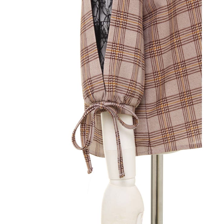 チェック袖割れレース／トップス[品番：INGW0003718]｜INGNI