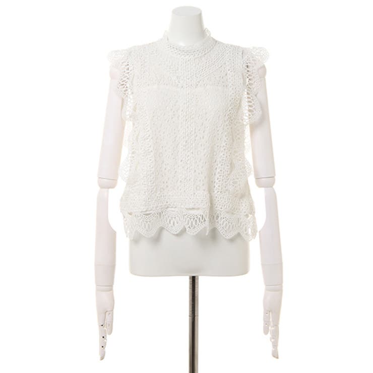 レースノースリーブトップス 7/4 ヒルナンデス 掲載商品[品番