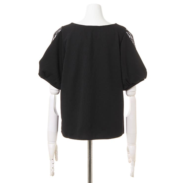 おさ ナシポン袖レースいろいろボタン付TOPS[品番：INGW0005083]｜INGNI