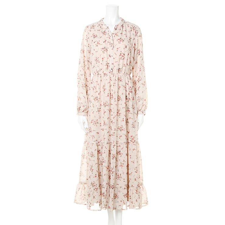 花柄シフォンティアードワンピース[品番：INGW0004504]｜INGNI