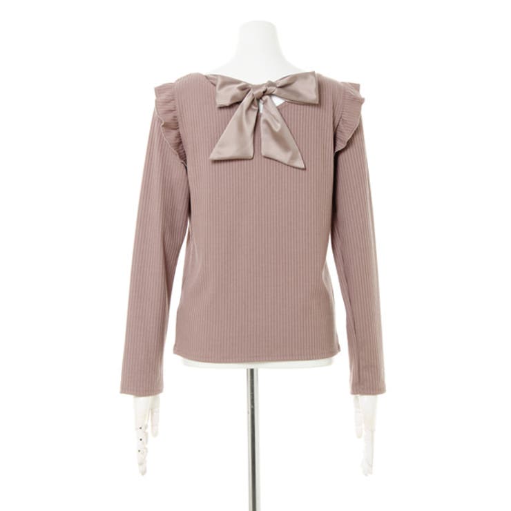 肩フリルBACKリボン長袖TOPS[品番：INGW0005295]｜INGNI （イング