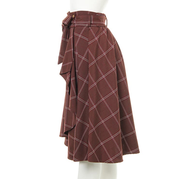 【まり】Sister Jane タータンチェック柄ラッフルスカート チェック柄ラッフルミディ/SK[品番：INGW0005437]｜INGNI