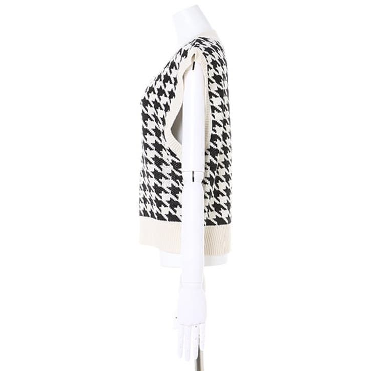 千鳥柄ニットベスト[品番：INGW0007388]｜INGNI （イング）の