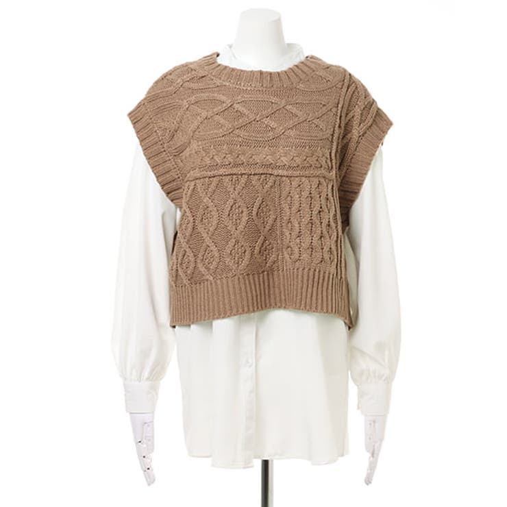 パッチワークケーブルベスト+SH SET | INGNI  | 詳細画像17 