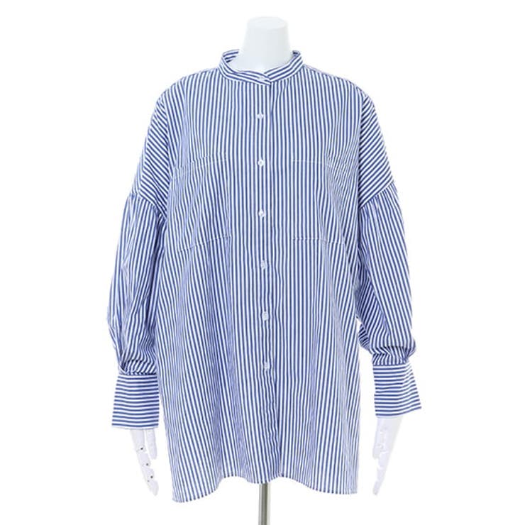 B471/ENFOLD WINTER SHIRT ストライプ バンドカラー 38 ドビーストライプバンドカラーシャツ | 【公式】SPU スプ公式