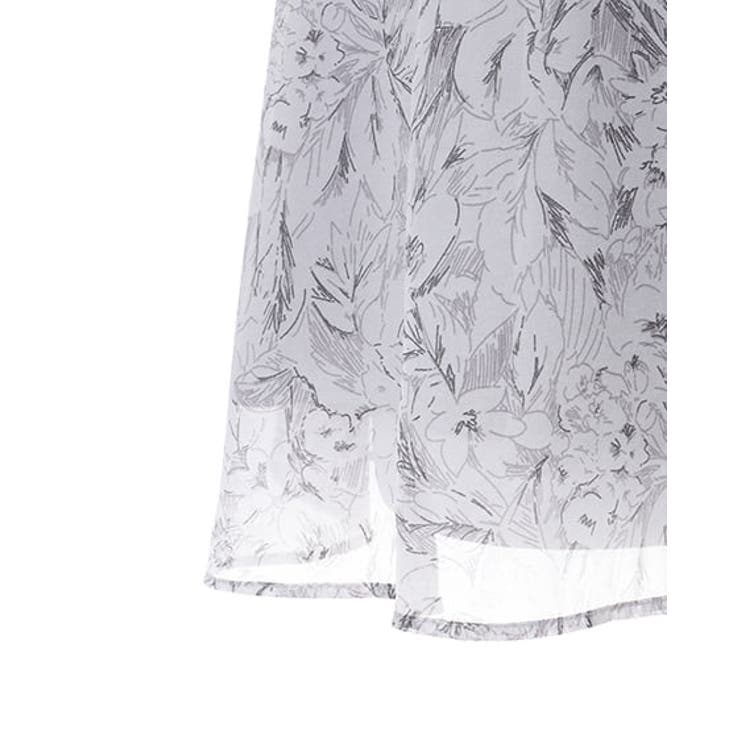 花柄シアー2WAYリボン/半袖BL [品番：INGW0008406]｜INGNI