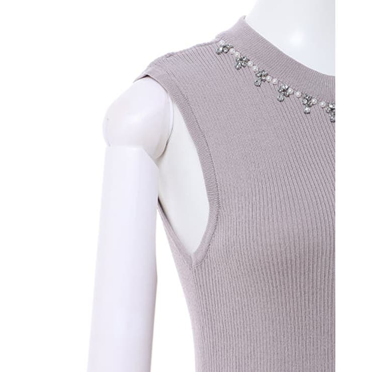 12Gビジュー付ノースリニット[品番：INGW0008613]｜INGNI （イング）のレディースファッション通販｜SHOPLIST（ショップリスト）