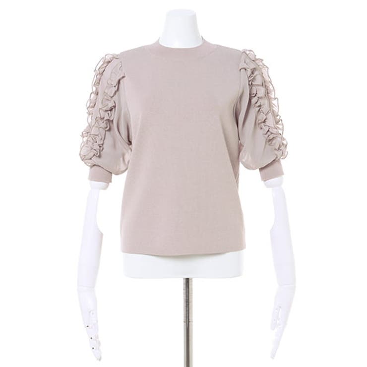 PHILOSOPHY】NYLON KNIT lace フリル襟•袖 カットソー