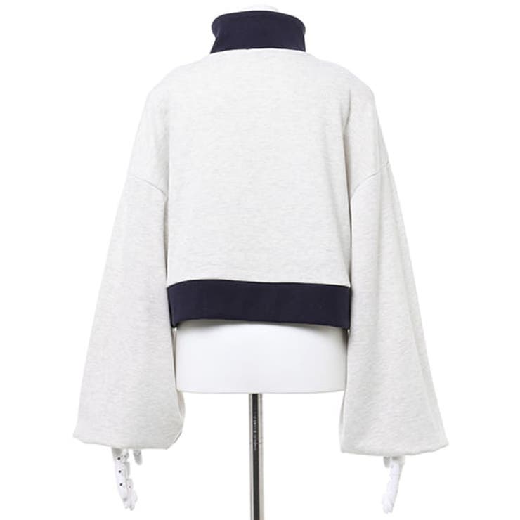 ハーフZIP胸ロゴショート丈裏毛TOPs[品番：INGW0008991]｜INGNI