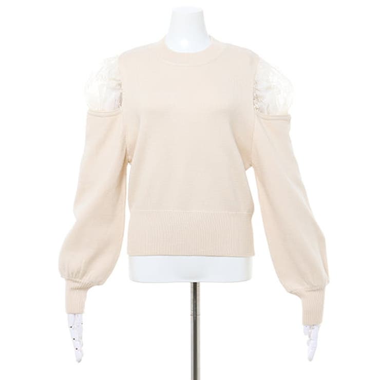 7G肩開きレース袖ニット | INGNI  | 詳細画像2 