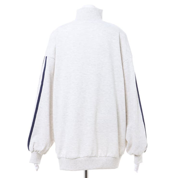 袖ライン胸ロゴハーフZIPチュニック[品番：INGW0009108]｜INGNI